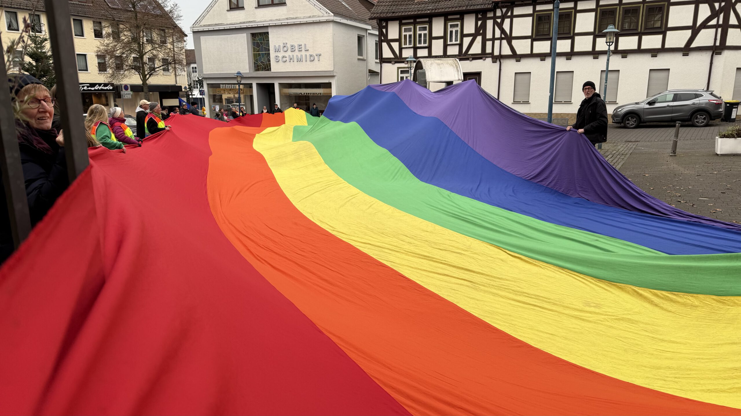 Bild aus einer Aktion von Hungen ist bunt